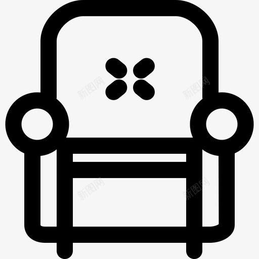 扶手椅家具932px线图标svg_新图网 https://ixintu.com 32px线 家具9 扶手椅