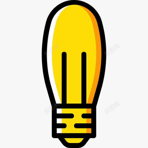 灯泡结构8黄色图标svg_新图网 https://ixintu.com 灯泡 结构8 黄色