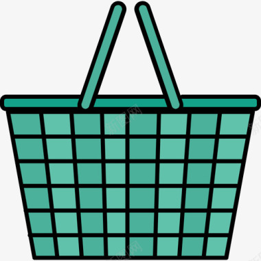 购物篮电子商务8彩色128px图标图标