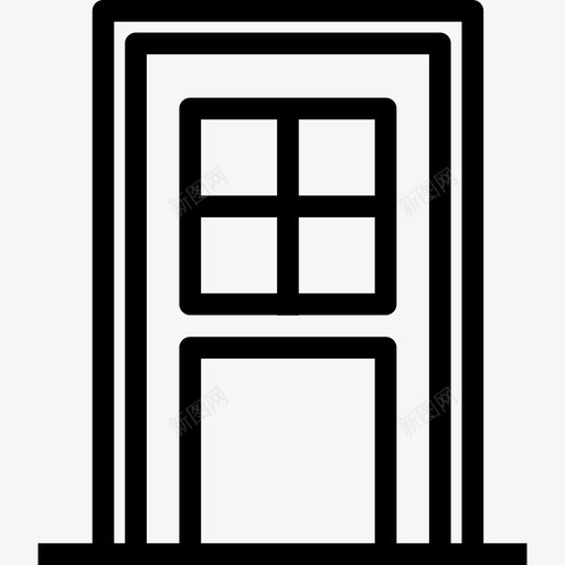 门家用和家具元件线性图标svg_新图网 https://ixintu.com 家用和家具元件 线性 门