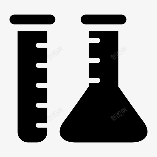 化学烧瓶玻璃器皿图标svg_新图网 https://ixintu.com 化学 实验室 教育 烧瓶 玻璃器皿 试管