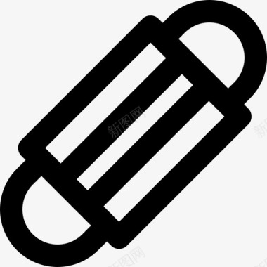 面罩6号医院直线型图标图标