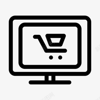 电脑网店购物图标图标