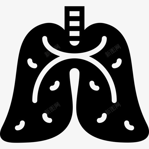 肺部医疗收集2填充图标svg_新图网 https://ixintu.com 健康 医疗收集2 填充 肺部