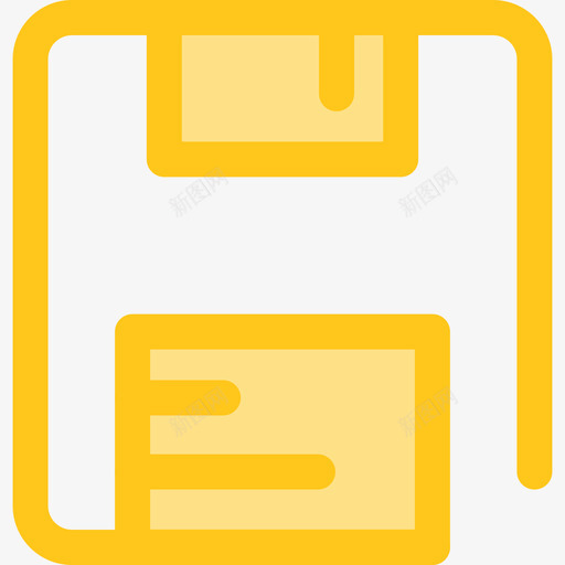 软盘用户界面10黄色图标svg_新图网 https://ixintu.com 用户界面10 软盘 黄色