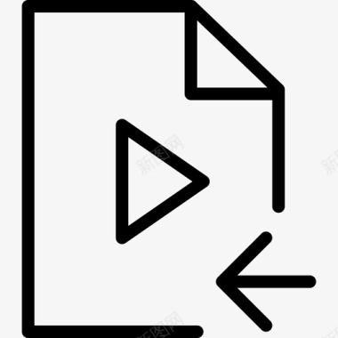 视频文件文件类型线性图标图标