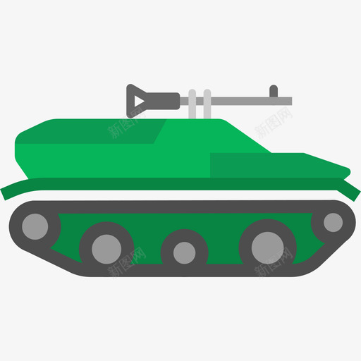 坦克武器2扁平图标svg_新图网 https://ixintu.com 坦克 扁平 武器2