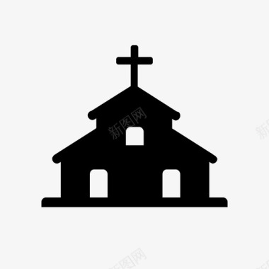 教会基督徒十字架图标图标