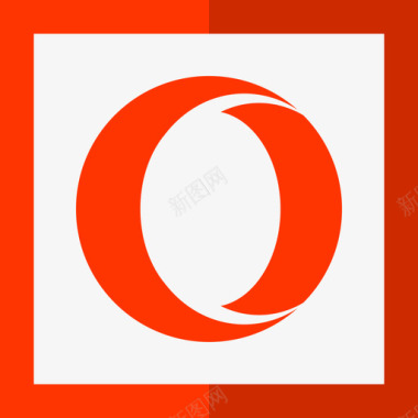 Opera社交媒体徽标集平面图标图标