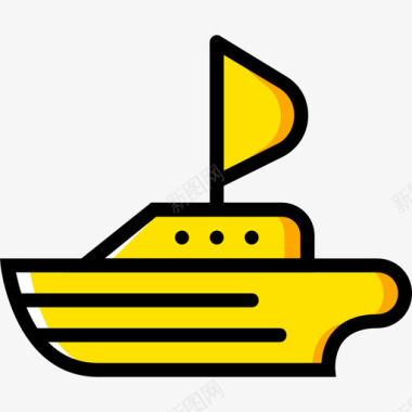 船运输4黄色图标图标