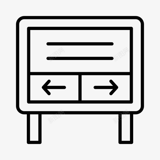 路标定向导航图标svg_新图网 https://ixintu.com 定向 导航 标牌 路标