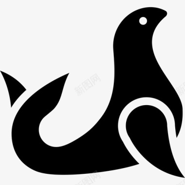 海豹动物海洋生物图标图标