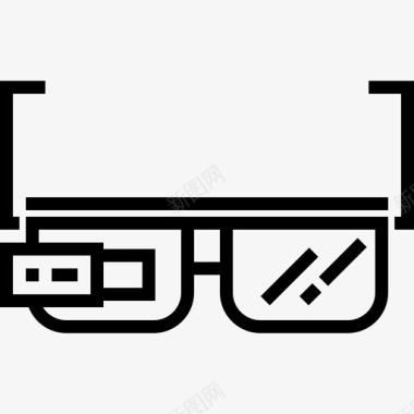 谷歌眼镜技术设备2线性图标图标