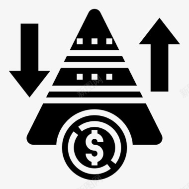 金字塔风险资金利率图标图标