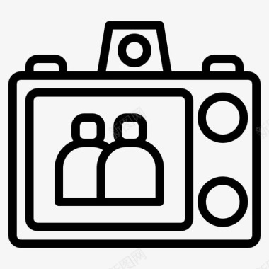 相机数码相机显示屏照片数码相机相机轮廓图标图标