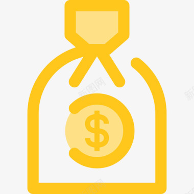 钱袋员工组织3黄色图标图标