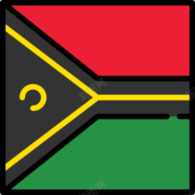 瓦努阿图旗帜收藏3广场图标图标