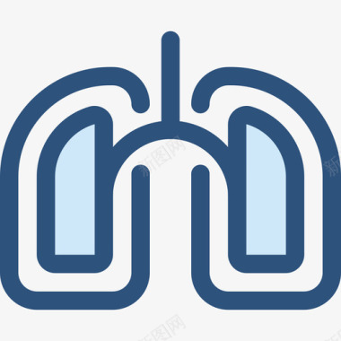肺部医院10号蓝色图标图标