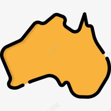 澳大利亚澳大利亚4线性颜色图标图标