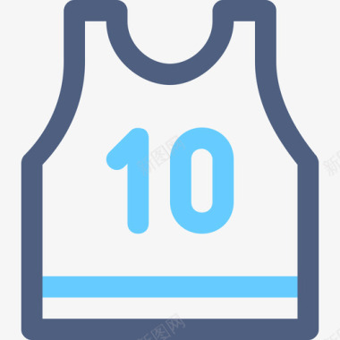 篮球运动衫运动6彩色图标图标