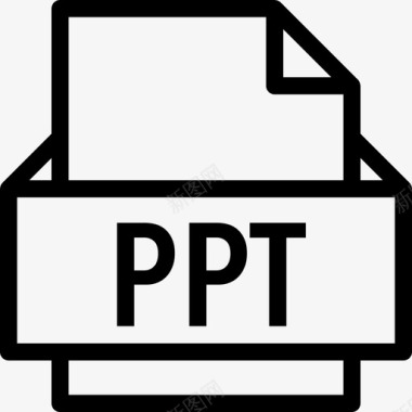 Ppt文件格式线性图标图标