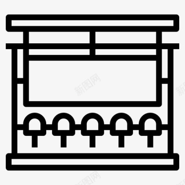 公共汽车站公共交通图标图标