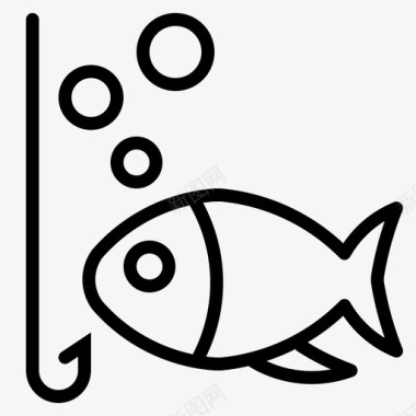 钓鱼鱼饵泡泡图标图标