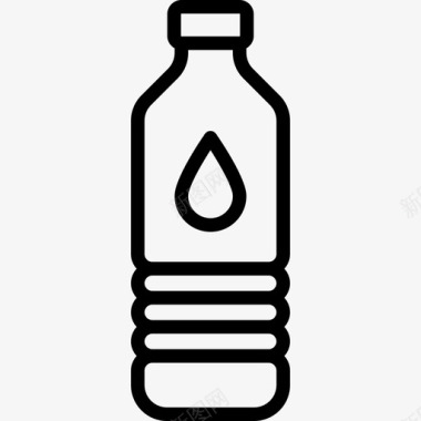 瓶装水食物美式足球图标图标