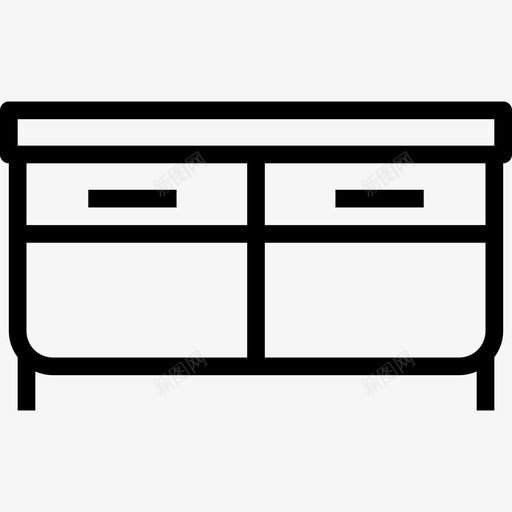 展台家用和家具元件直线型图标svg_新图网 https://ixintu.com 家用和家具元件 展台 直线型