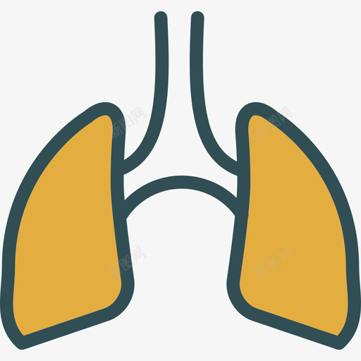 肺医学9线性颜色图标svg_新图网 https://ixintu.com 医学9 线性颜色 肺