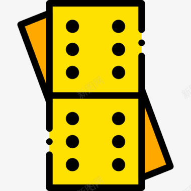 多米诺赌场赌博2黄色图标图标