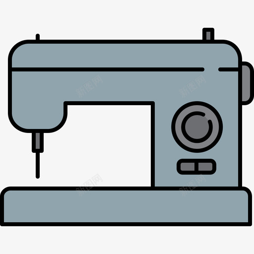 缝纫机家具16彩色128px图标svg_新图网 https://ixintu.com 家具16 彩色128px 缝纫机