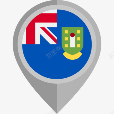 英属维尔京群岛国旗圆形图标图标