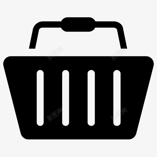 篮子杂货篮手提图标svg_新图网 https://ixintu.com 手提 杂货篮 篮子 购物 购物和商业字形矢量图标 购物篮