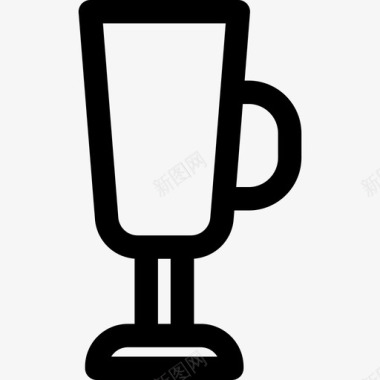 咖啡杯咖啡厅14号直线型图标图标