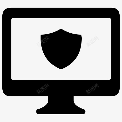 计算机安全锁监视器图标svg_新图网 https://ixintu.com 基础3 屏幕 技术 监视器 计算机安全 锁