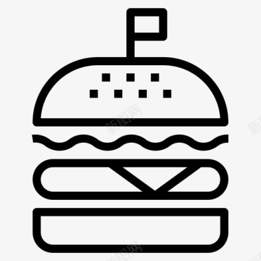 汉堡快餐垃圾食品图标图标