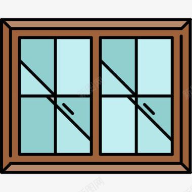 窗户家具16颜色128px图标图标