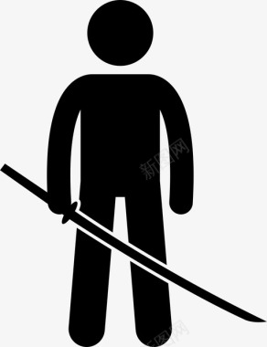 男人拿着剑刀锋携带图标图标
