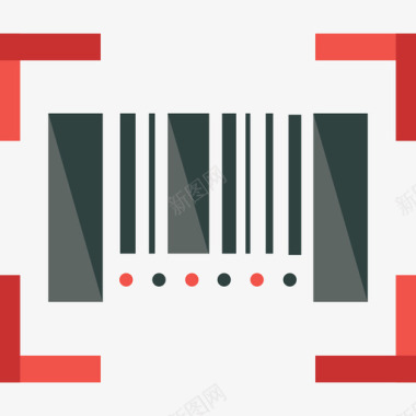 条形码购物3扁平图标图标