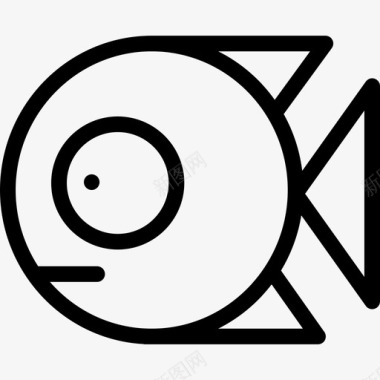 鱼动物头直系图标图标