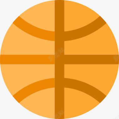 篮球运动套装2扁平图标图标