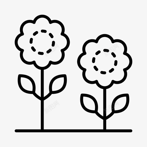 花植物学花园图标svg_新图网 https://ixintu.com 植物学 花 花园