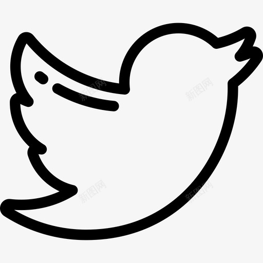 Twitter社交媒体8线性图标svg_新图网 https://ixintu.com Twitter 社交媒体8 线性