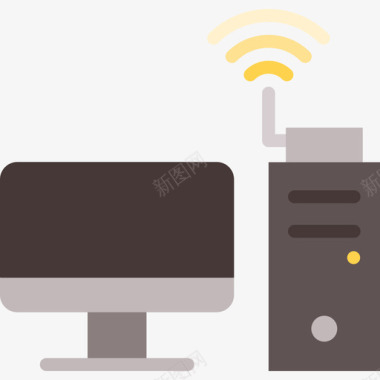 Wifi信号通信和媒体2平坦图标图标
