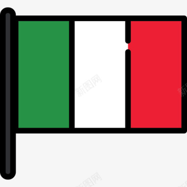 意大利国旗收藏2桅杆图标图标