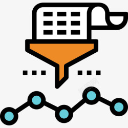 状况分析分析业务状况线性颜色图标高清图片