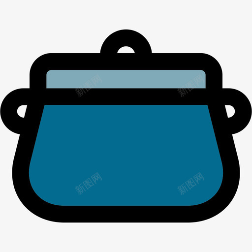 锅彩色厨房用品线性颜色图标svg_新图网 https://ixintu.com 彩色厨房用品 线性颜色 锅