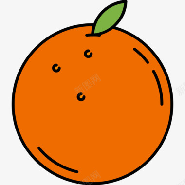 橙色食物和饮料6颜色128px图标图标