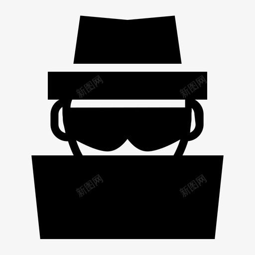 黑客人安全图标svg_新图网 https://ixintu.com 人 安全 安全标志 黑客